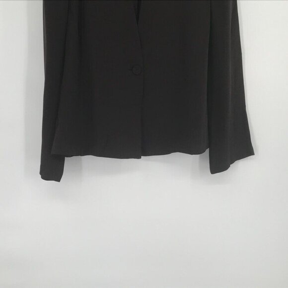Eileen Fisher Blazer Jacket Womens dark chocolate Brown 100% Silk Size small - Picture 3 of 6